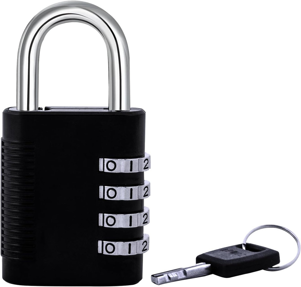 SX-575 4-Dial Combination Disc Padlock, High Security Combination Lock, Indoor,