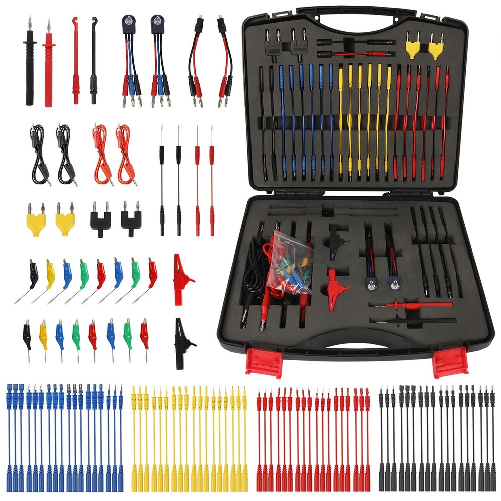 110PCS Automotive Circuit Test Lead Kit, Multimeter Leads Kit,Multi Function ...
