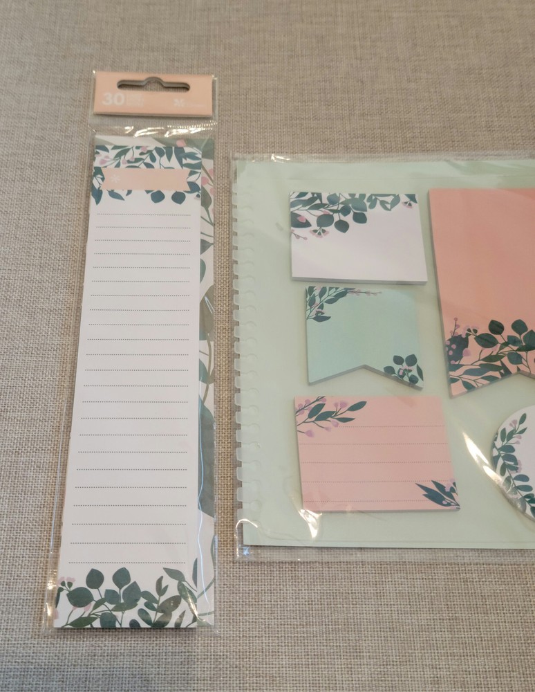 Erin Condren Eucalyptus Snap-in Stylized Sticky Notes and Sticky Notepad