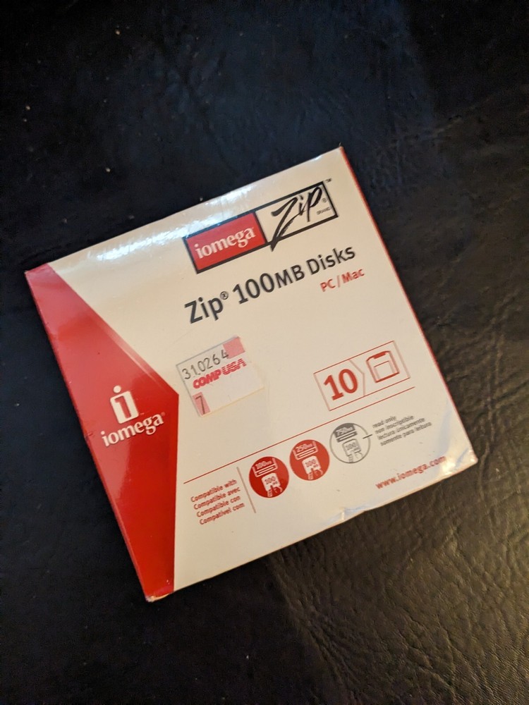 Iomega Zip Drive Disks 10 pack 100MB PC Mac Formatted NEW