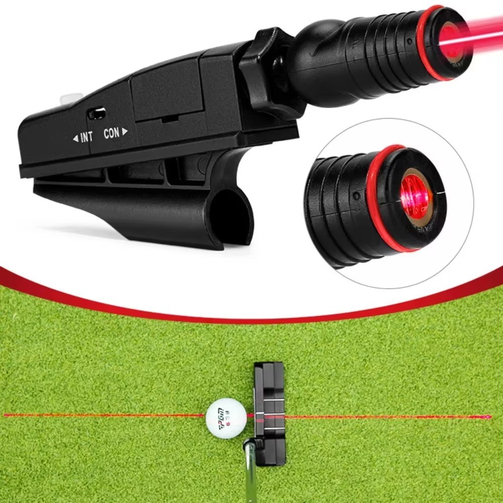 Golf Putter Laser Alignment Trainer Putting Aid Indoor Practice Guide Tool