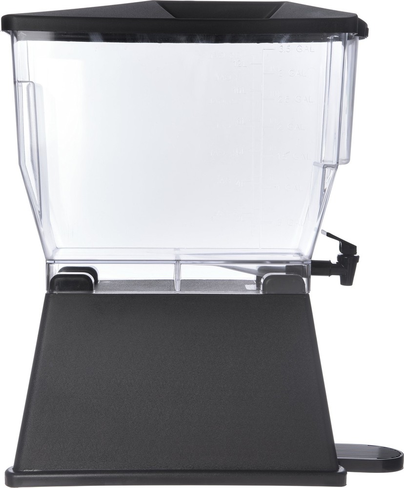 3.5 Gallon Drink Dispenser - Premium Simple Black Beverage Container