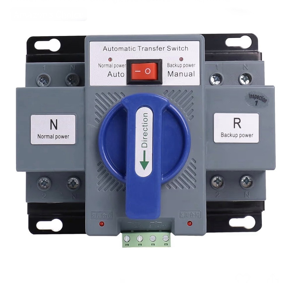 AC 110V 63A 2P Automatic Transfer Switch Solar ATS Generator Dual Power Change