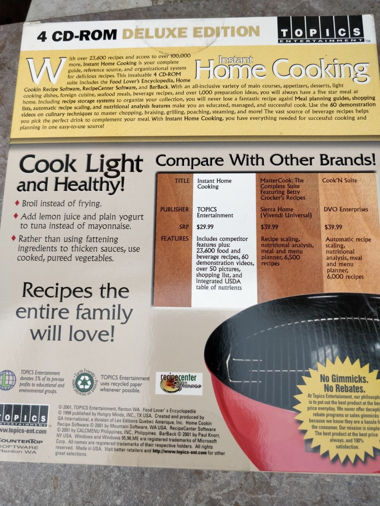 Instant Home Cooking Deluxe Edition Software