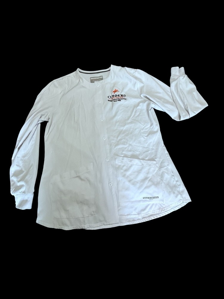 Connors State College Nursing Program Lab Coat White Medium w/ Sketchers Logo