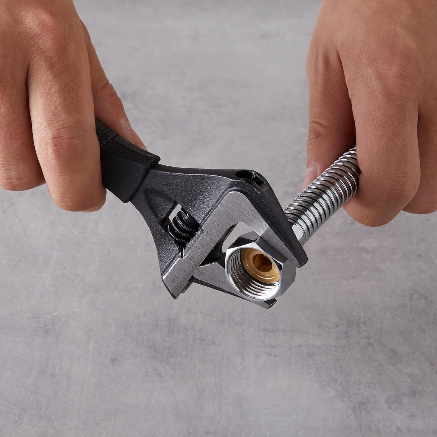 Versatile 6.34-Inch Soft Grip Adjustable Wrench for Auto and Plumbing Repairs