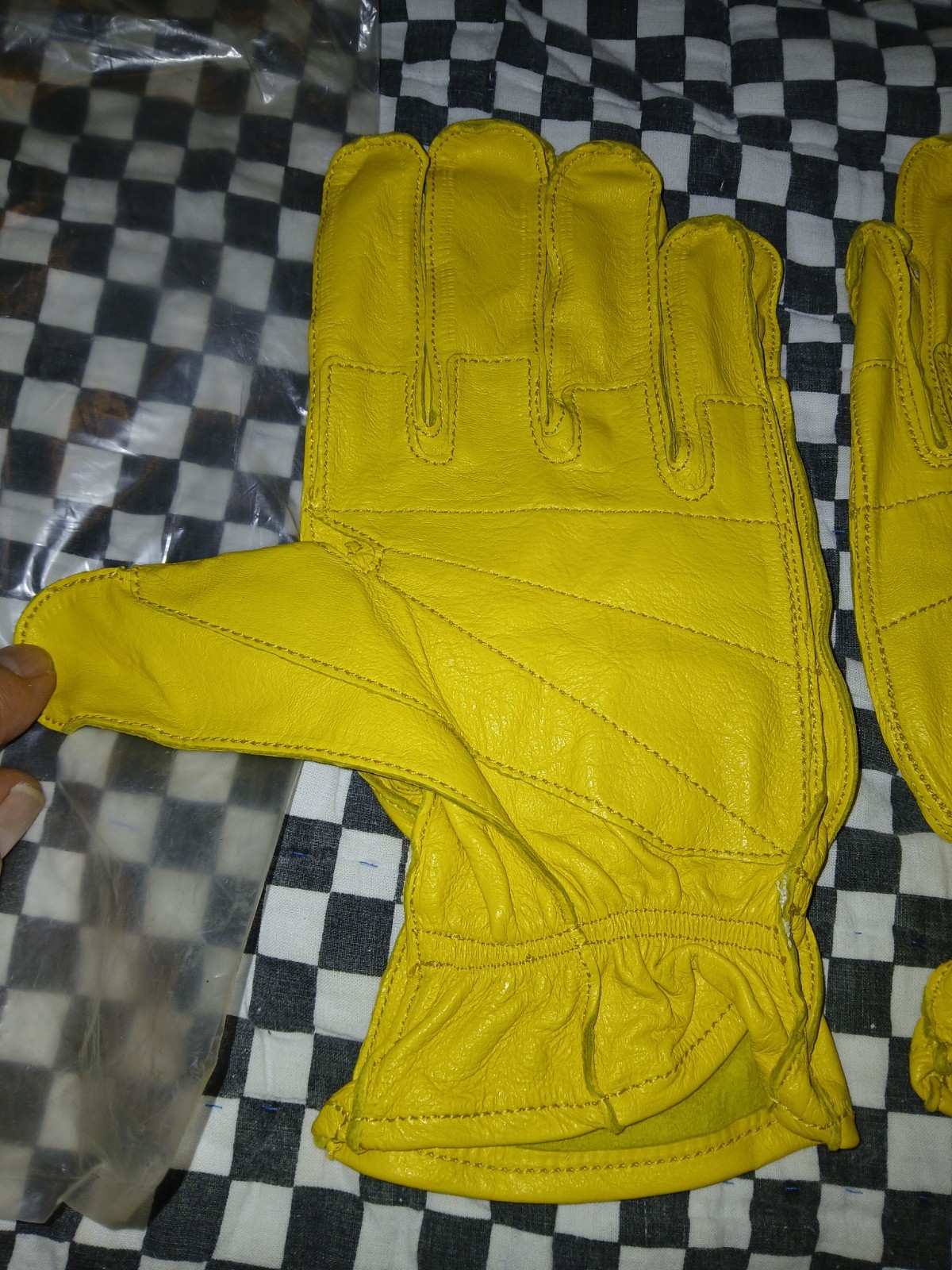 Vintage Mx Gloves Trac-Pro. Yellow / Blue Size XL Motocross, Motorcycle
