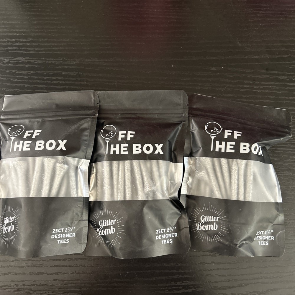 Off The Box glitter bomb designer golf tees