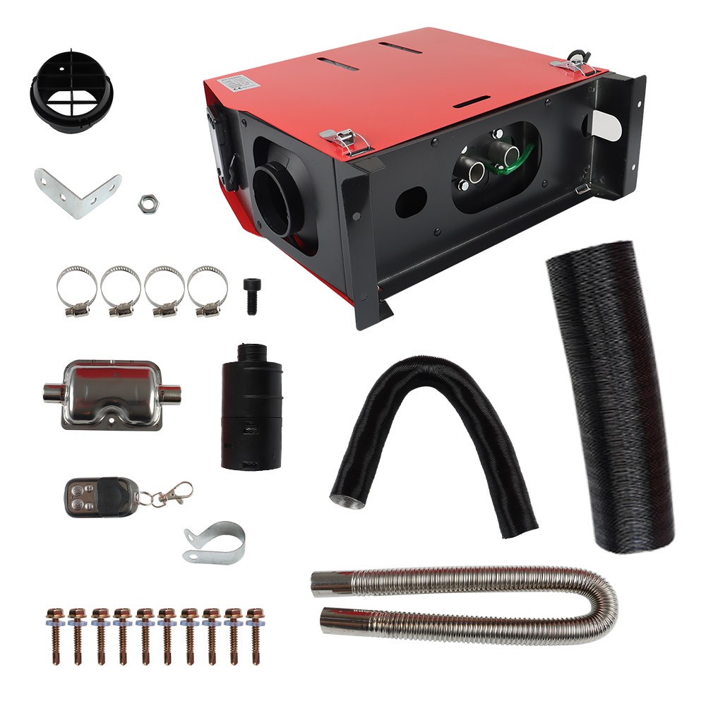 Diesel Air Heater All In One LCD Thermostat 5KW 12V For Car Boat Truck Bunk Red