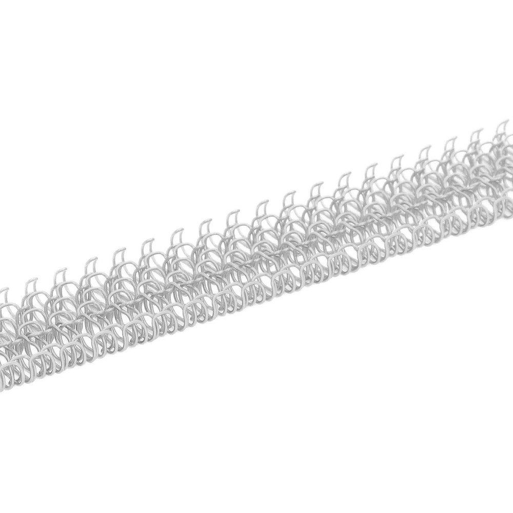Silver 100x Double Loop Wire Binding Spine 20 Sheet Capacity 3:1 Pitch 34 Loop 6
