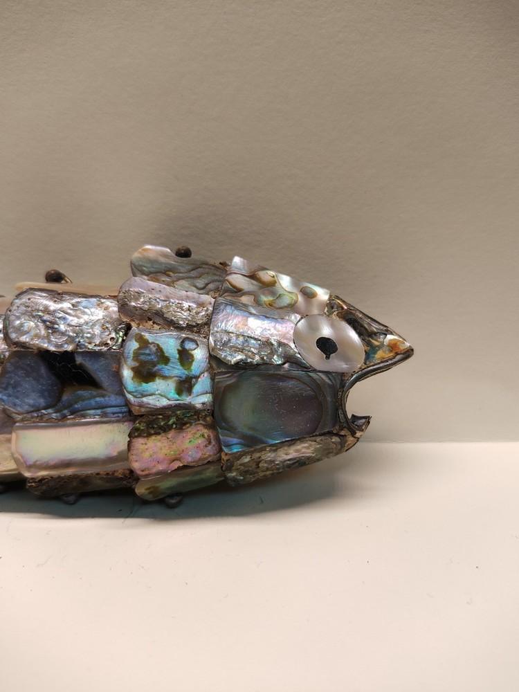 Vintage Abalone Fish Bottle Opener Articulated