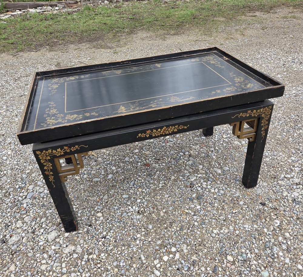 Gilded Chinoiserie Style Side Table