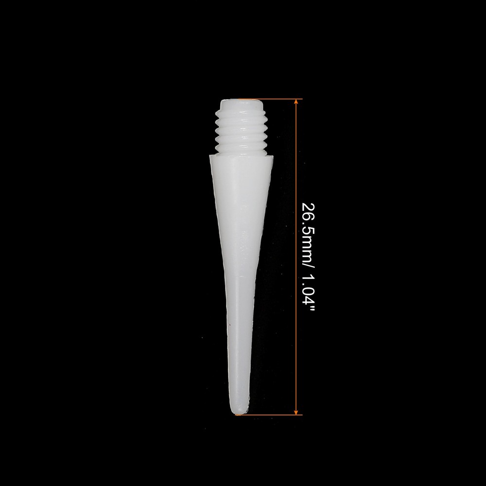 Plastic Dart Tips, 50 Pack 2BA Thread Soft Dart Tips, White