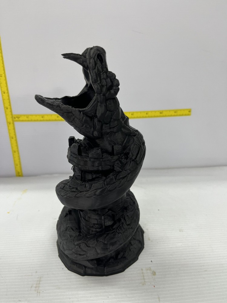 Coiled Snake Dice Tower Black