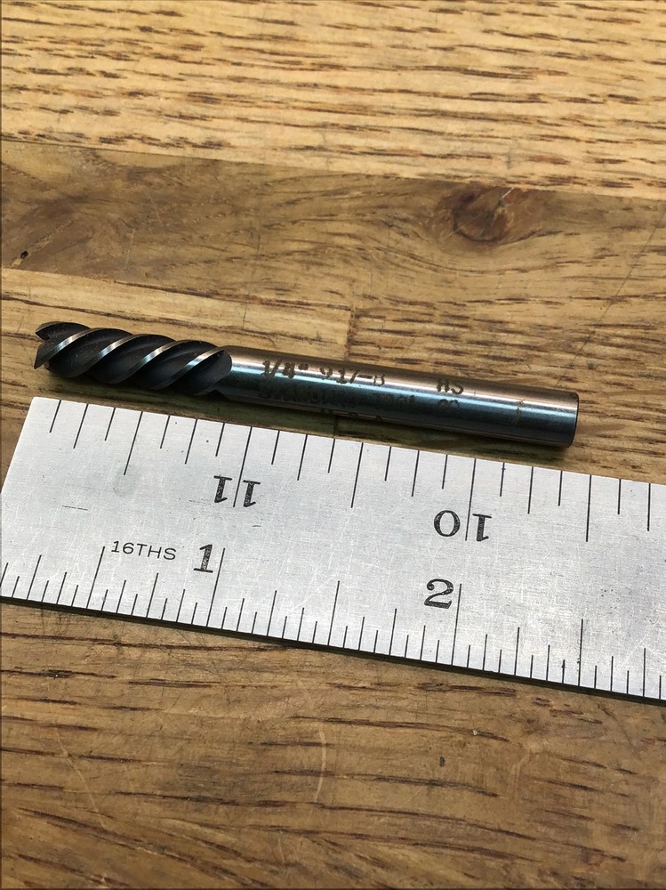 1/4 “ 4F HSS Single End Mill Left Hand ,Standard Tool Co.