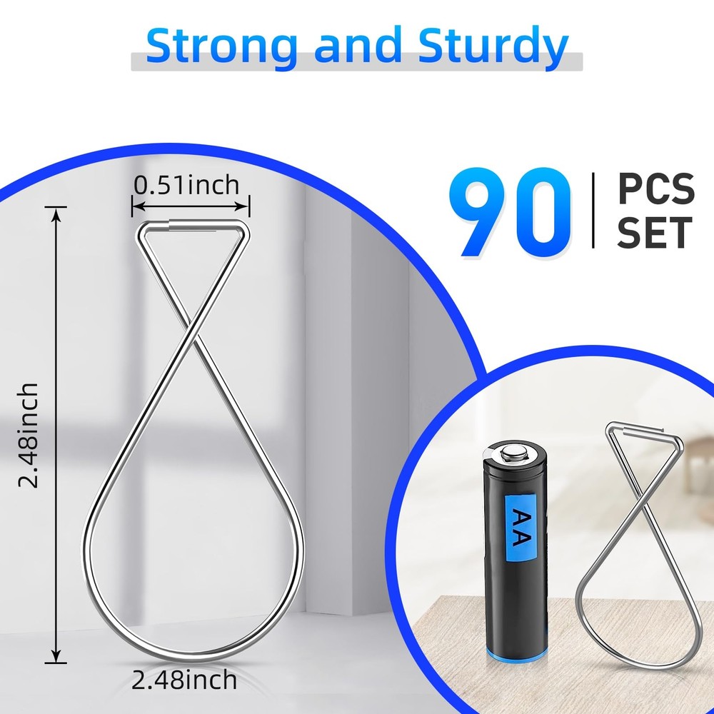 90 Pack Ceiling Hook Clips Drop Ceiling Hooks Grid Ceiling Hanging Hooks Clips