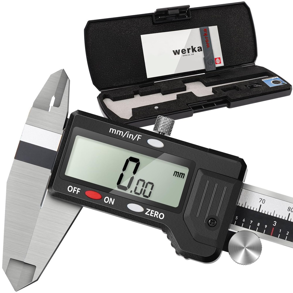 Digital Caliper, 0-6” Calipers Measuring Tool, Auto-Off Micrometer Caliper wi...