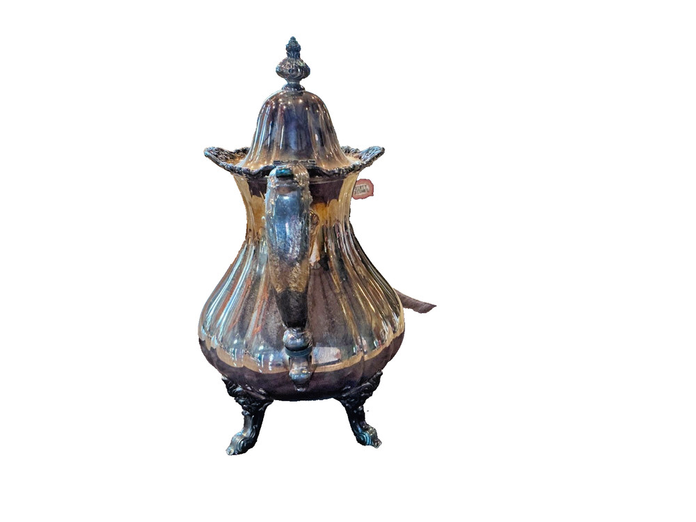 Vintage WALLACE Silverplate Rose Point 1200 pattern, Coffee Pot