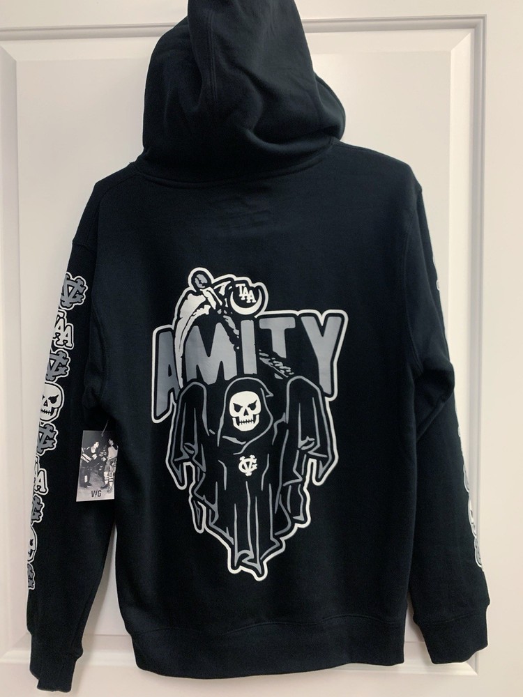 The Amity Affliction Violent Gentlemen Collab Ghost Pullover Hoodie XS - NEW