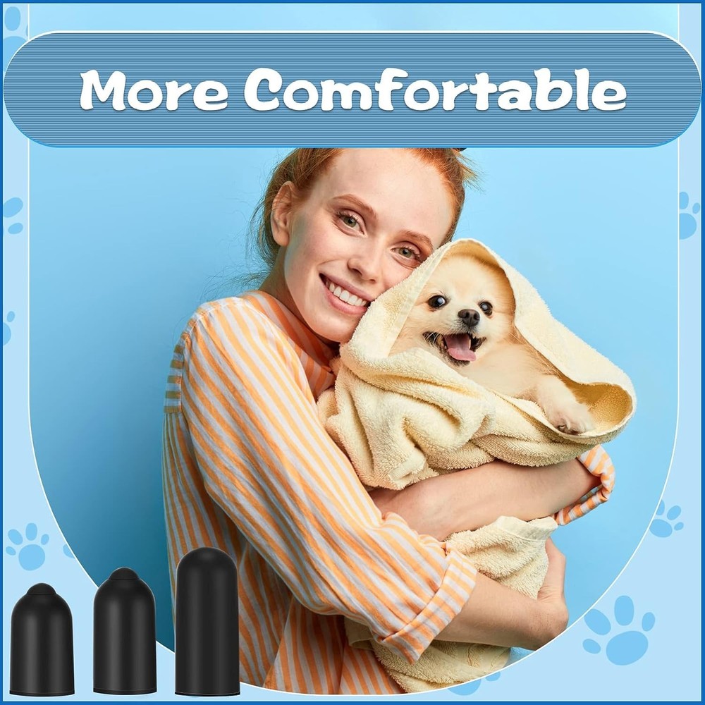 Essential 24 Piece Dog Collar Tip Replacement Set - Soft Silicone, Easy Install