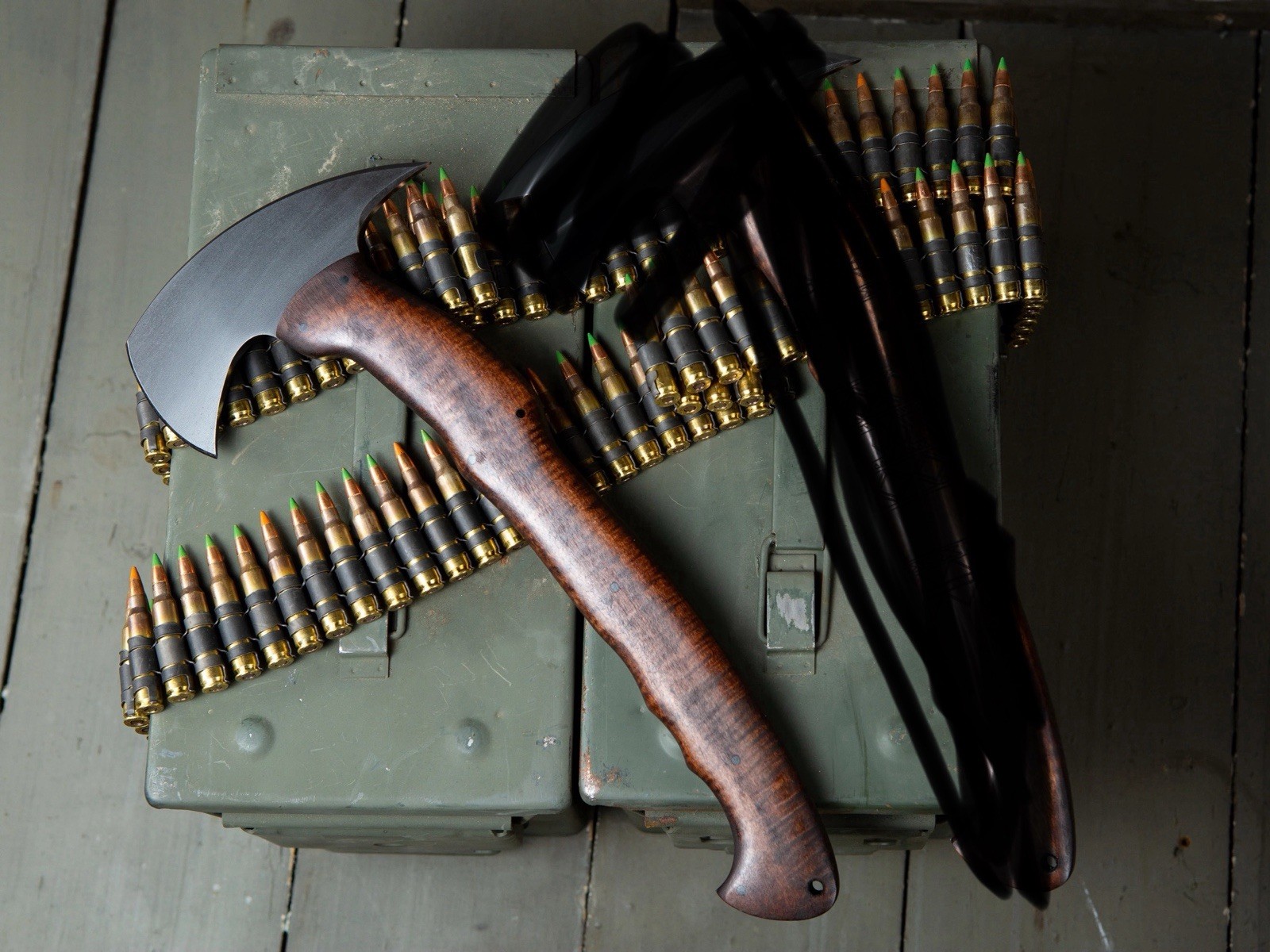 CUSTOM HANDMADE 15" CARBON STEEL REPLICA WINKLER HUNTING/THROWING AXE W/SHEATH