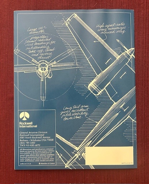 Rockwell Commander 690B 1978 Brochure