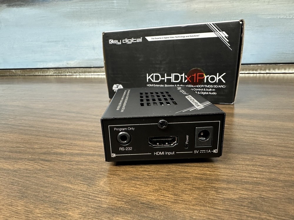 Key Digital KD-HD1x1ProK HDMI Extender/Booster/Buffer with Audio De-Embedder