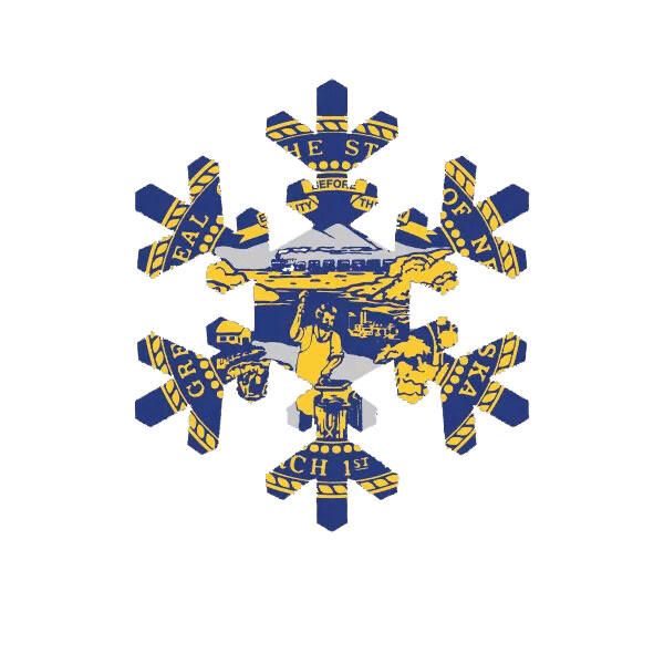 Nebraska Snowflake Sticker Decal