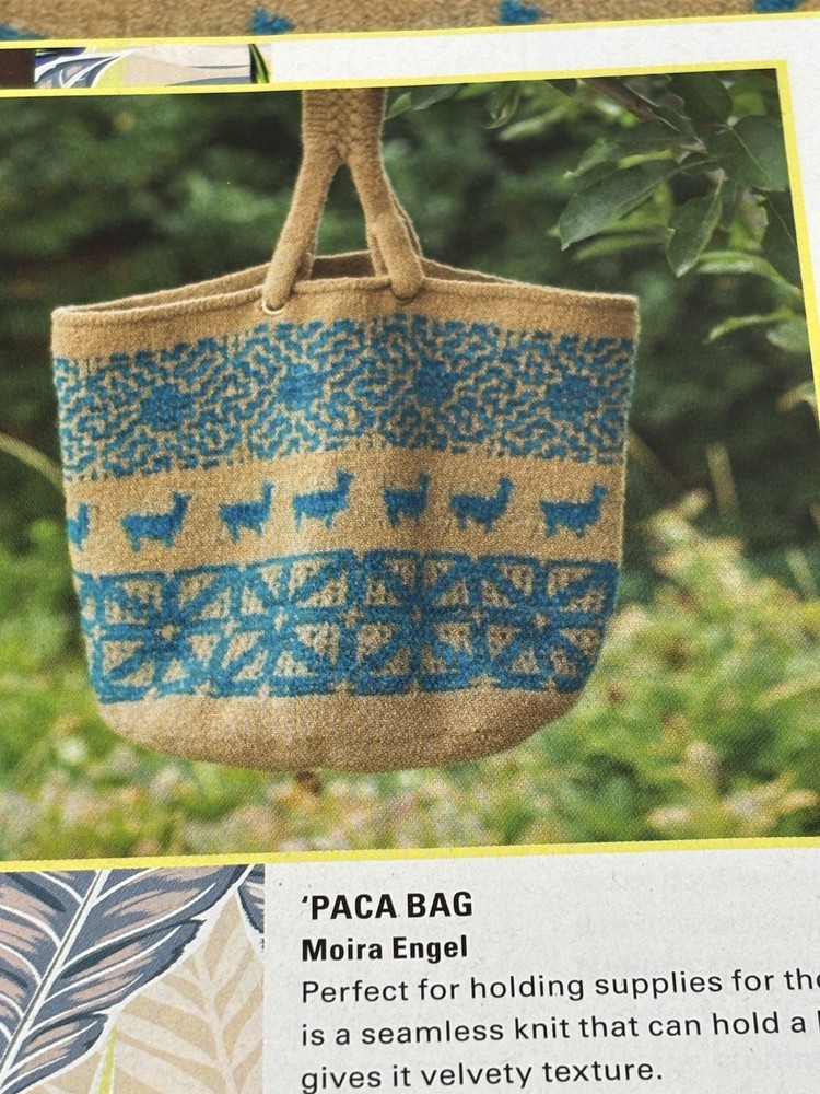 Paca Bag Knitting Pattern 33" Circumference Magazine Pages