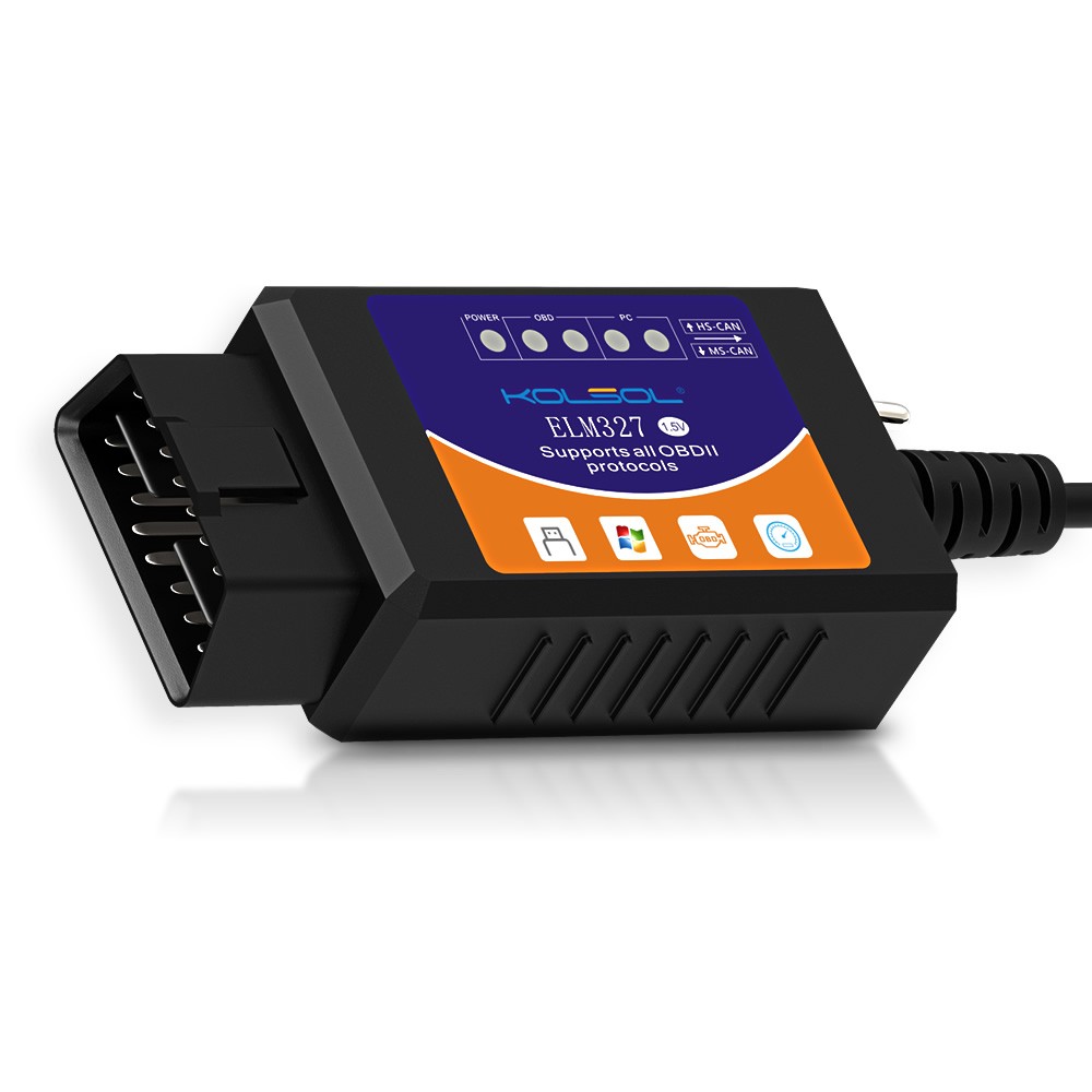 For Ford FORScan OBD2 Code Reader ELM327 V1.5 USB Modified Scanner HS/MS CAN US