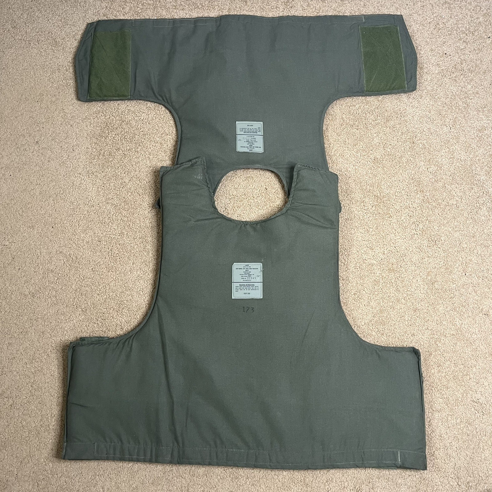 Body Armor Soft Small Arms Protective Large Undergarment Combat Vehicle Military