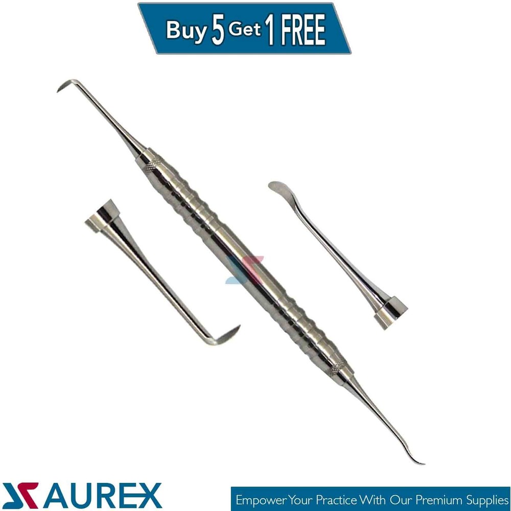 Mitchell Elevator & Trimmer Double Ended, Hook/Spoon Ends Dental Extraction Tool