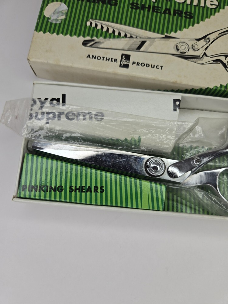ROYAL SUPREME Chrome Plated Pinking Shears Scissors