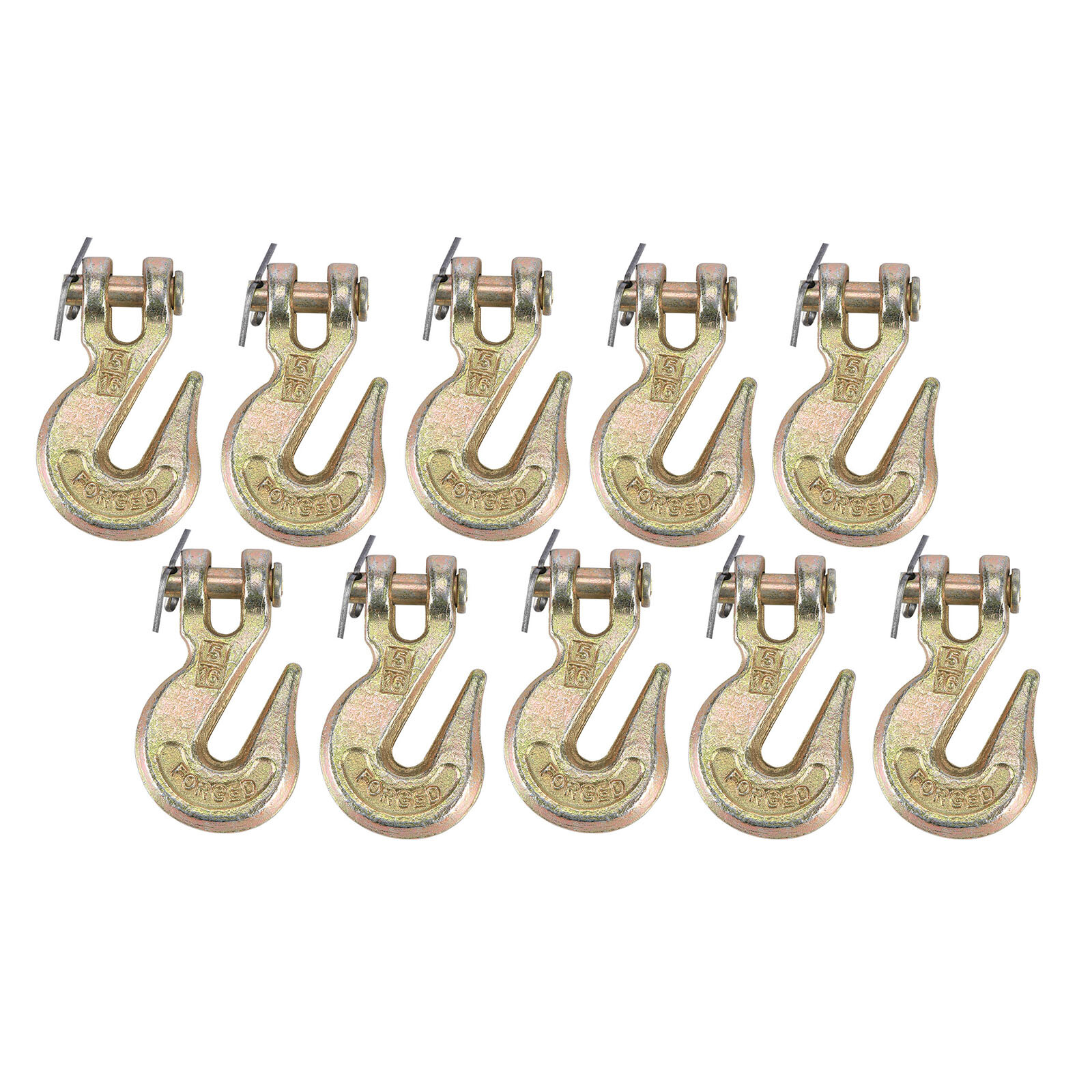 10 Pack G70 5/16" Clevis Grab Hook Tow Chain Hook Flatbed Truck Trailer Tie Down