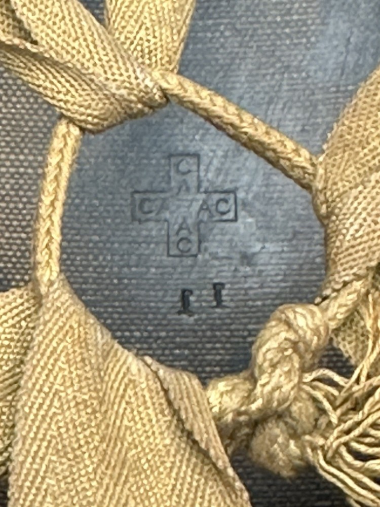 WW2 NAMED FIXED BALE HELMET MATCHED SET PAINTED INSIGNIA