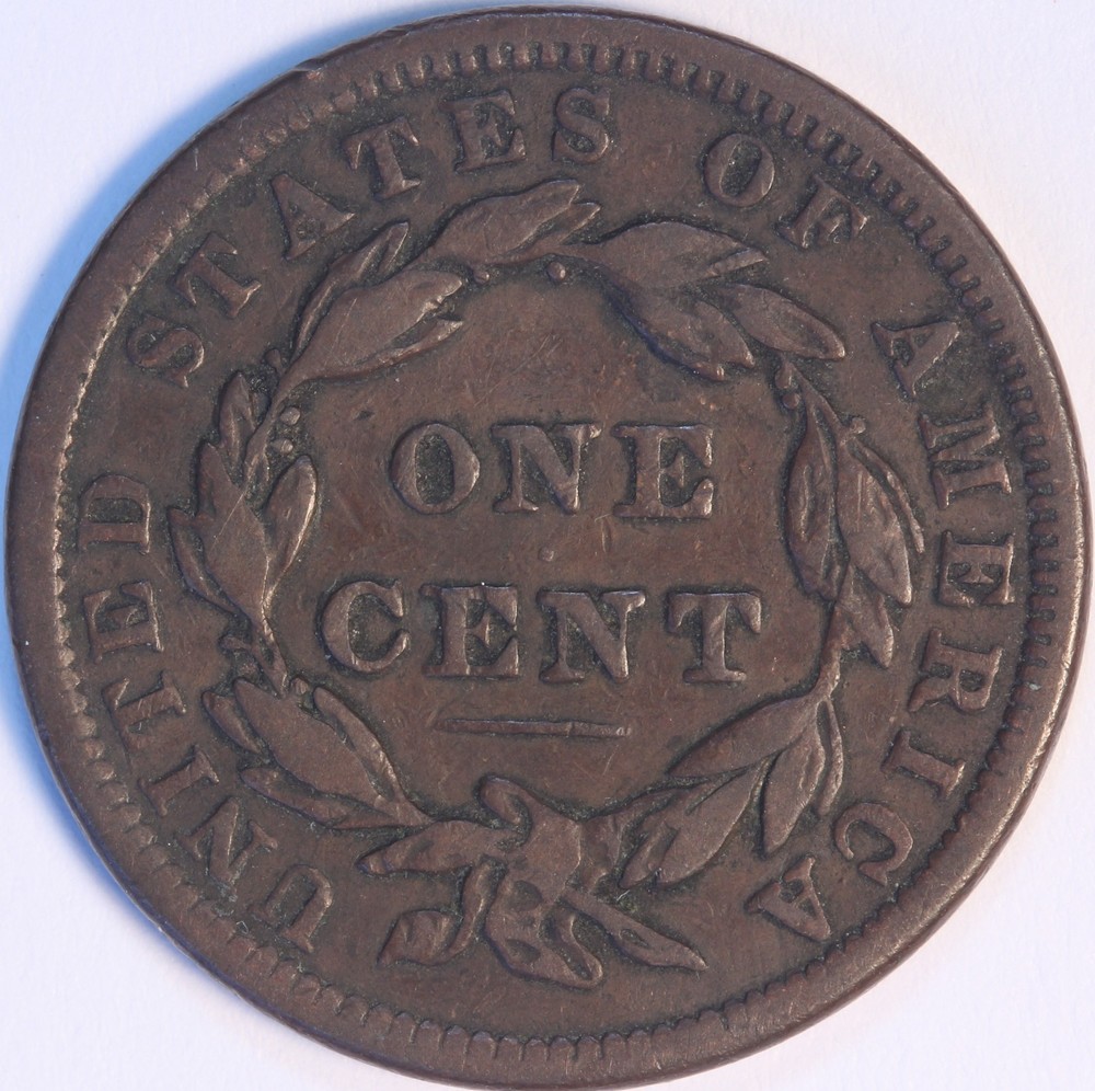 1838 Coronet or Matron Head Large Cent, Nicely Circulated, Problem Free, Olde!