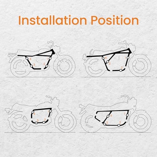 for Harley U-Clamp Frame Mount Struts, Sidecar Installation U-Clamp Frame