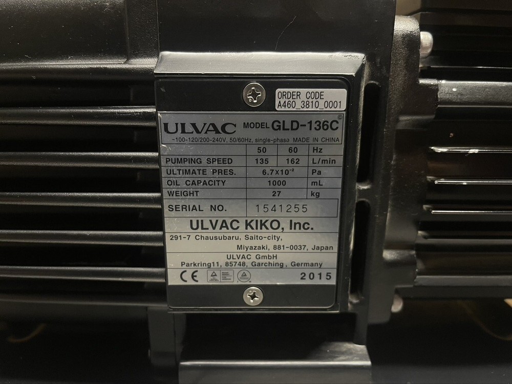 Ulvac GLD-137CC Rotary Vane Pump