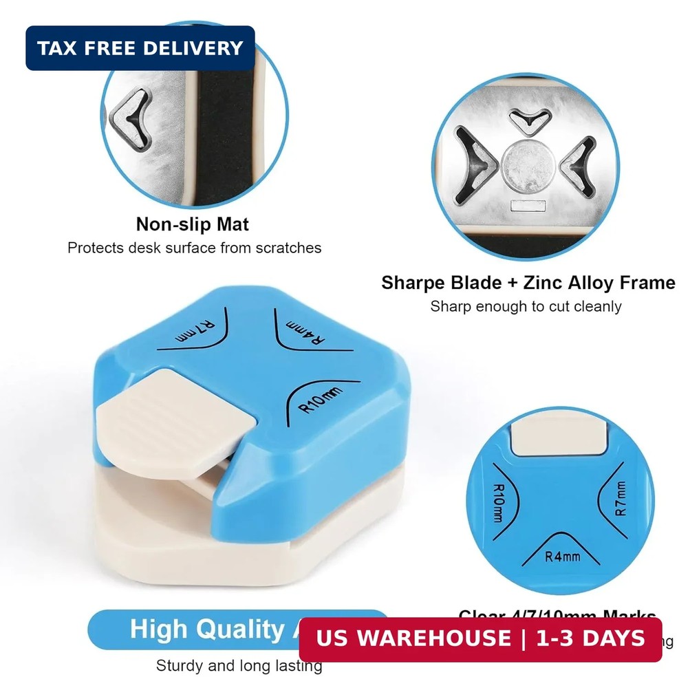Paper Corner Rounder Punch, Punch Cutter for Blue