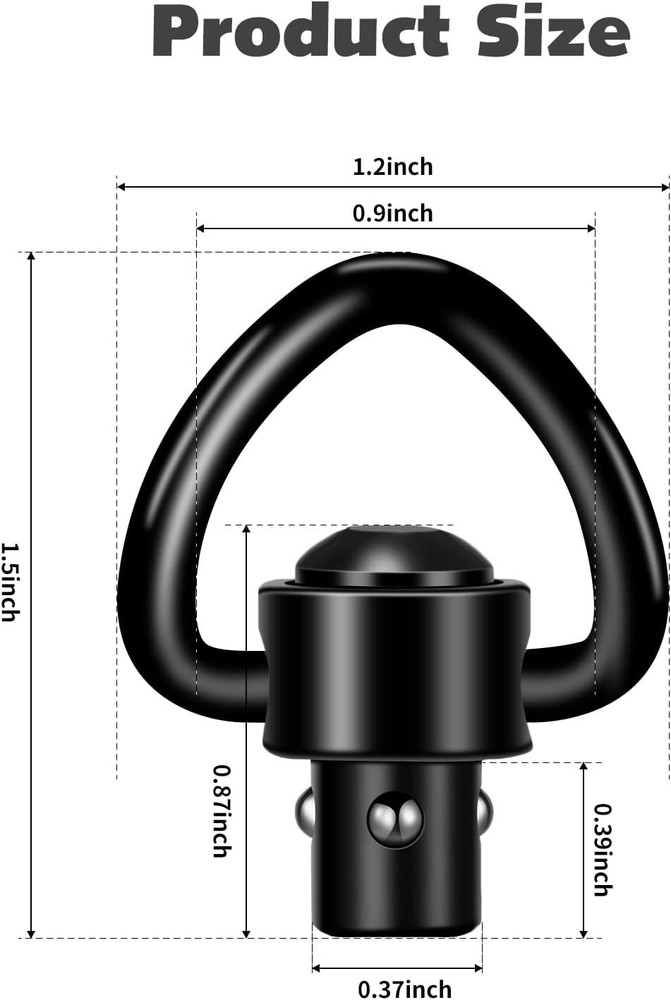 Durable 2-Piece Two Point Sling Mounts - Triangular Design for Maximum Control