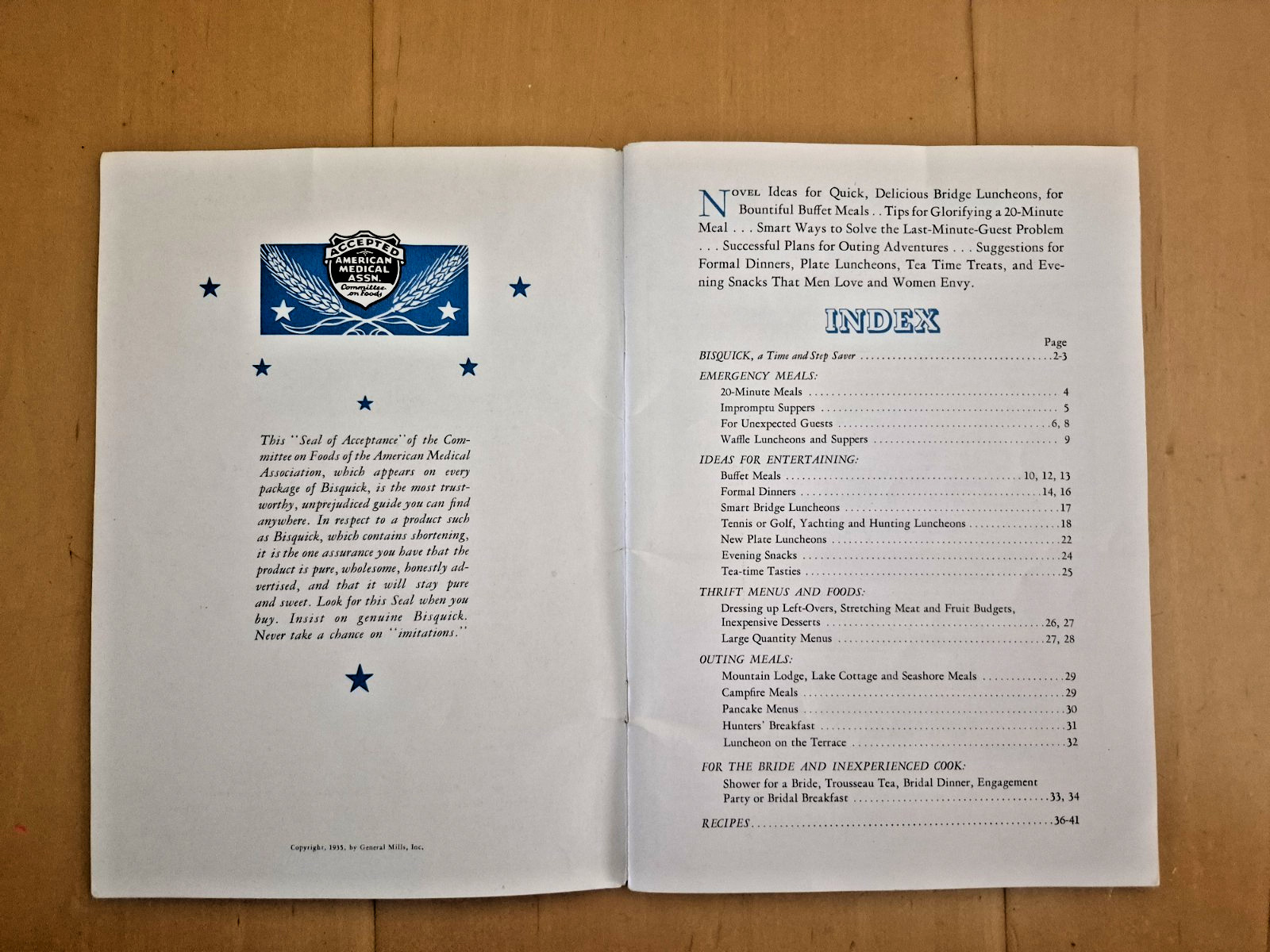 Vintage 1935 Bisquick HOW TO TAKE A TRICK A DAY WITH BISQUICK recipe booklet