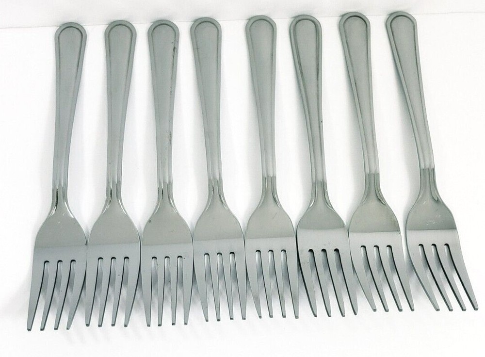 Stainless Steel 46 Pc Flatware Set With Serving Spoon and Serving Fork