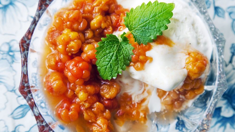 Organic Cloudberry Jam 425 g 15oz Hjortronsylt, Hilla, Molte, Multe, Moltebeeren