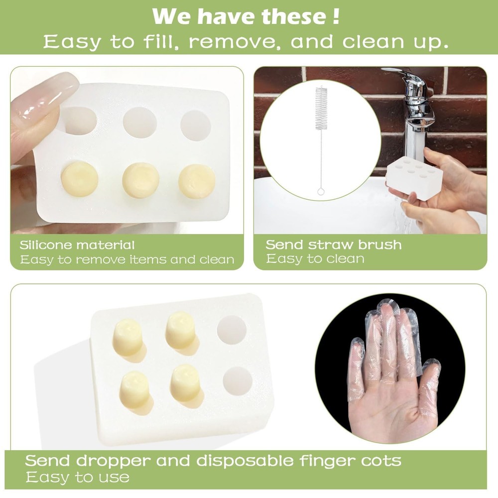 Fukumi Reusable Suppository Molds Kit, 2ML | 4 Mold Transparent