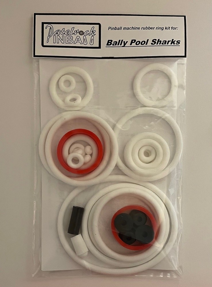 1990 Bally / Midway Pool Sharks Pinball Machine Rubber Ring Kit
