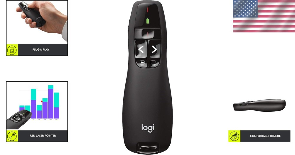 2.4GHz RF Wireless Presenter with Laser Pointer=