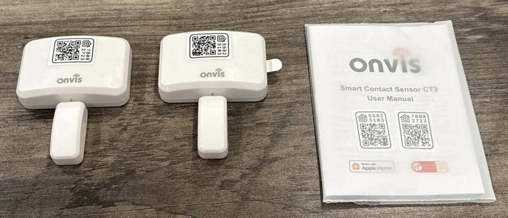 Onvis Thread-Enabled Door/Window Wireless Alarm Smart Sensor Apple Home 2 Pack