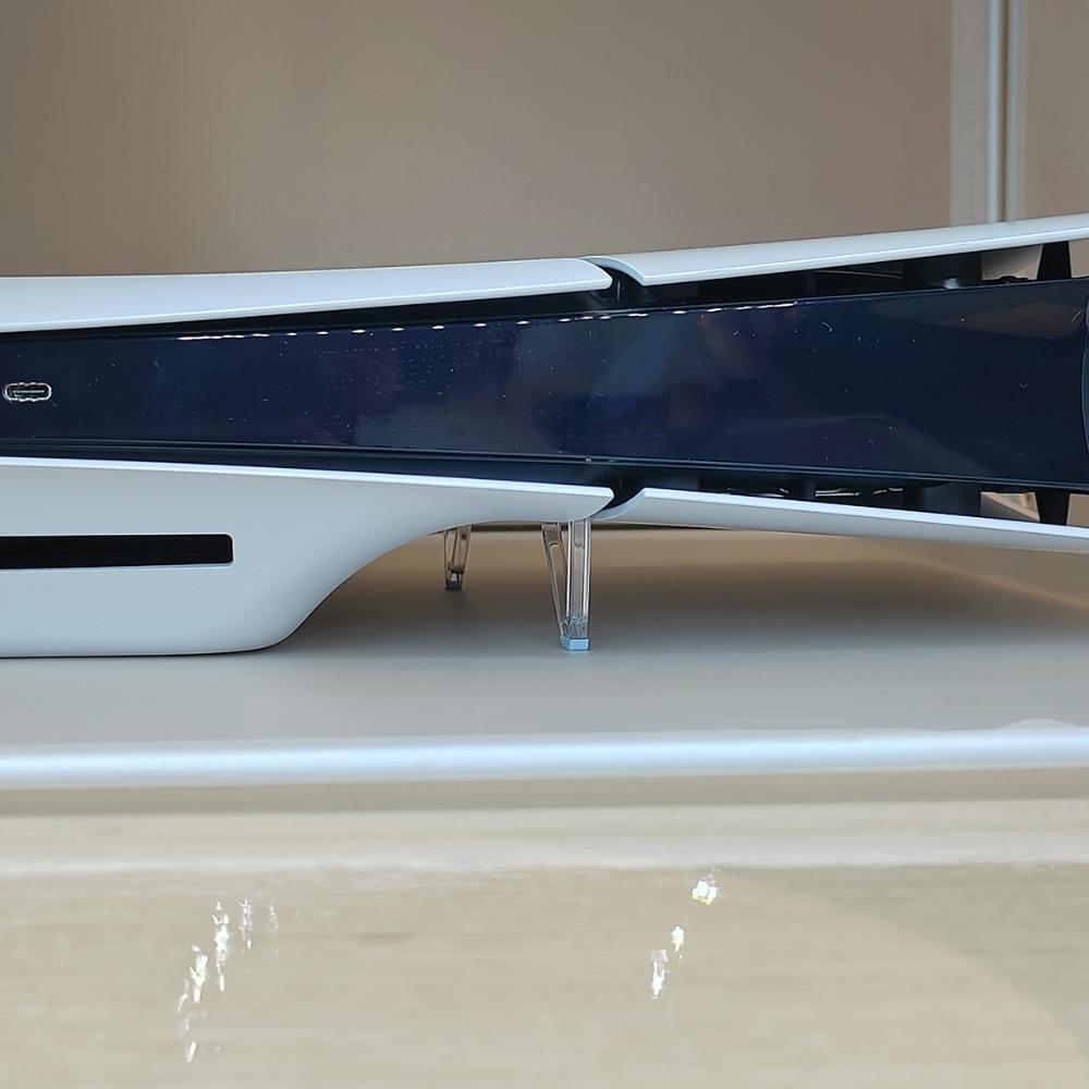 Clear Anti-slip Triangular Mount Support For PS5 Slim Console Horizontal Stand