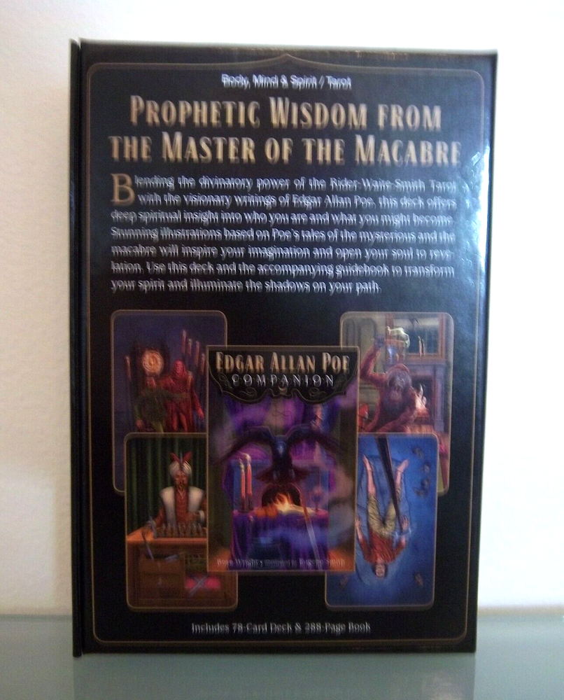 Authentic Edgar Allan Poe Tarot Deck & Book Kit Rose Wright [Allen] New