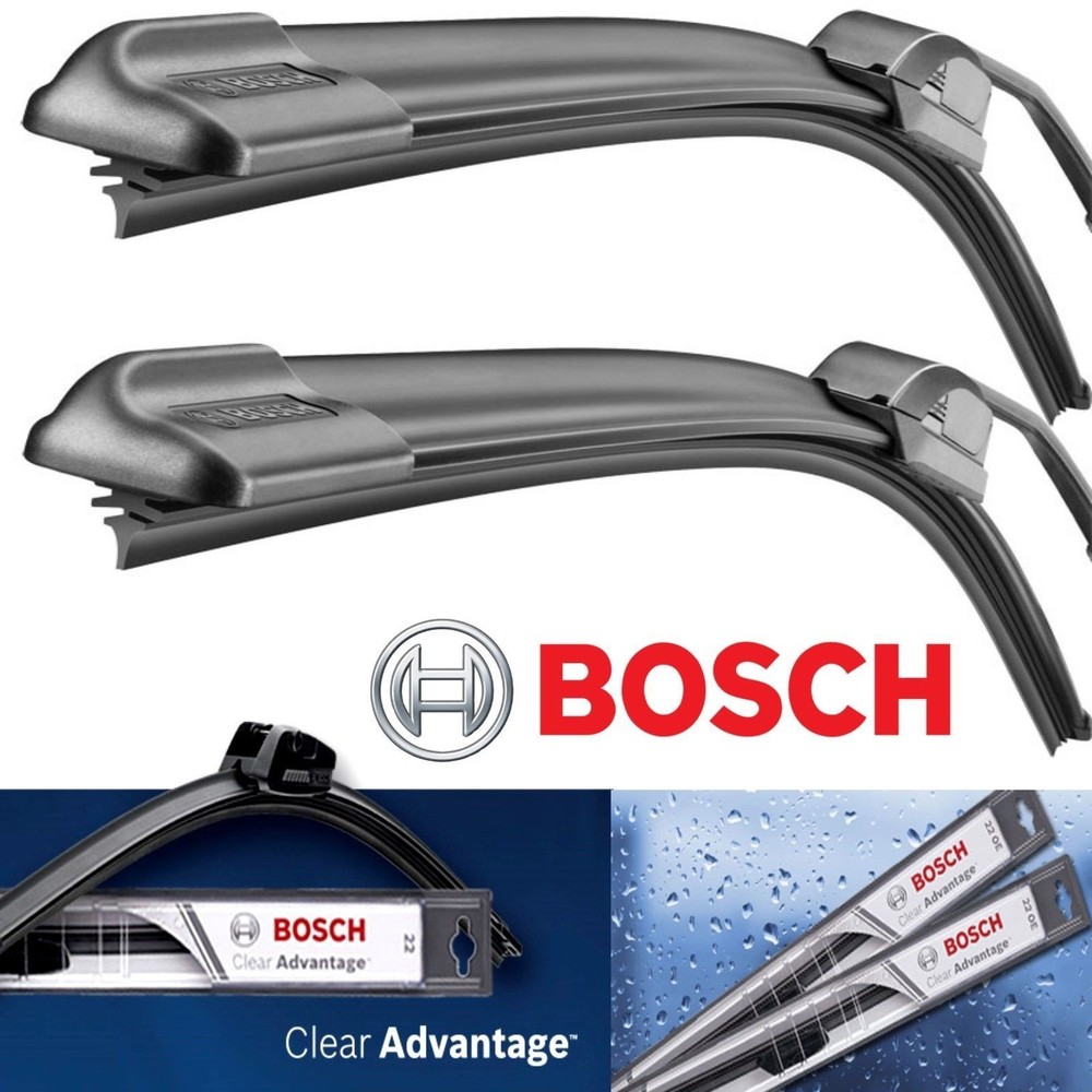2 Wiper Blades Bosch Clear Advantage Size 24 / 19 Front Left and Right